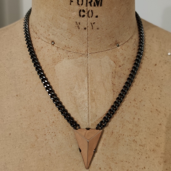 Coach Pyramid Spike Necklace